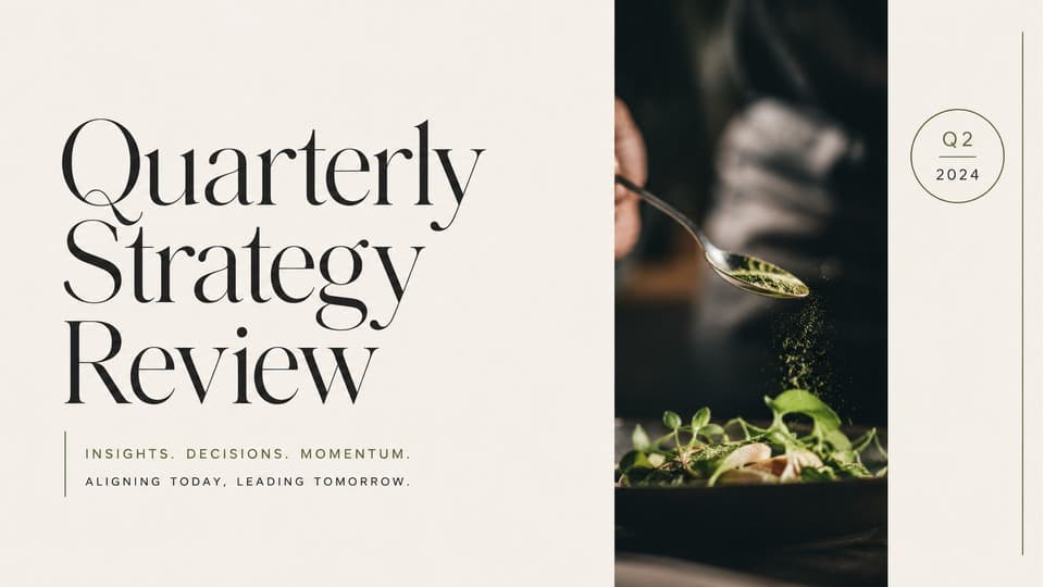 Culinary Innovation 模板封面